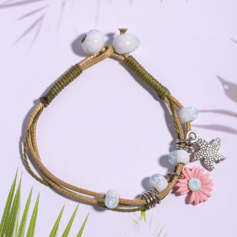 2022 New Ethnic Style Hand-Woven Ceramic Bracelet Schoolgirl Gift Girlfriends&#039; Gift Small Jewelry Factory Wholesale
