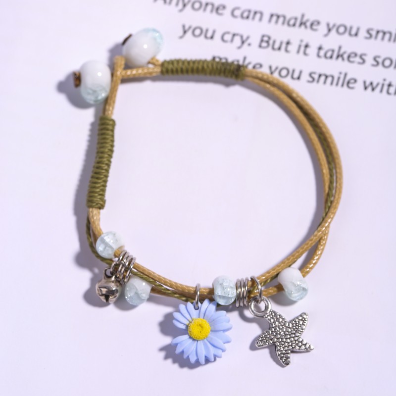 2022 New Ethnic Style Hand-Woven Ceramic Bracelet Schoolgirl Gift Girlfriends&#039; Gift Small Jewelry Factory Wholesale