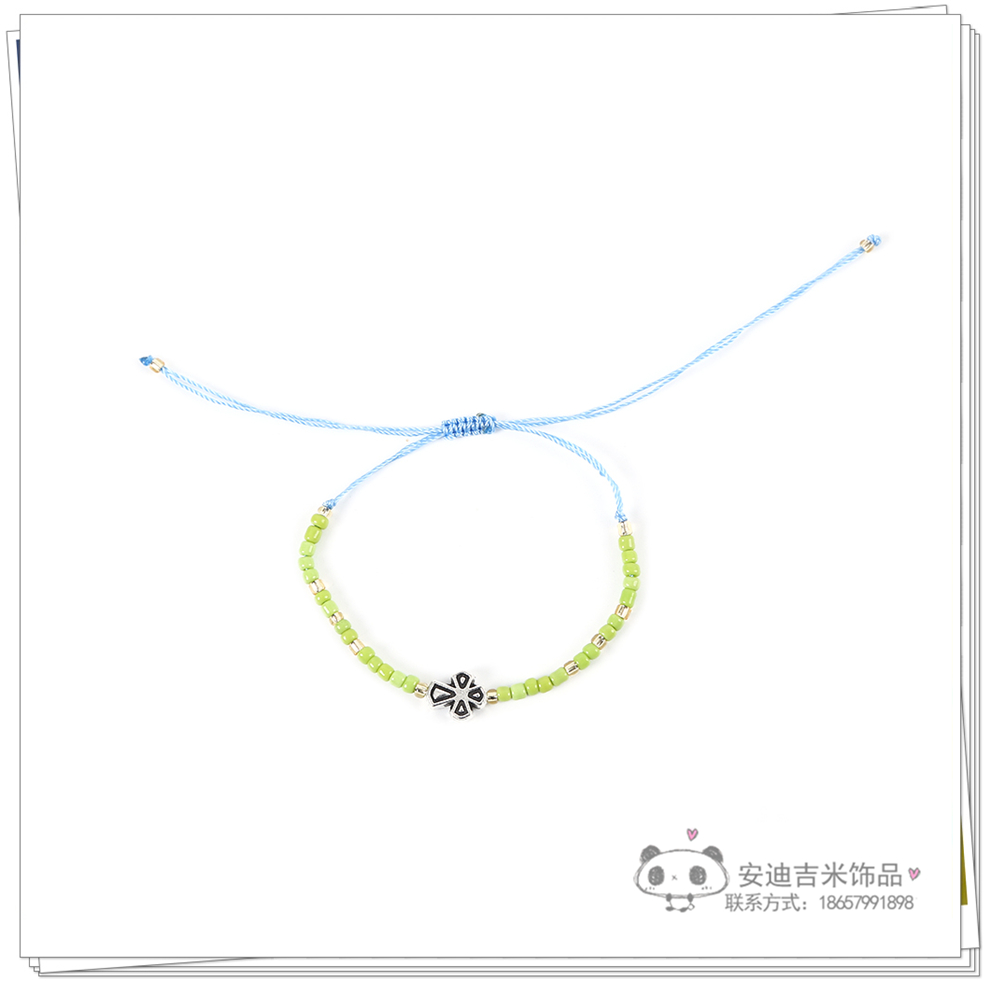 Ethnic Style Personality Beads Bracelet Fashion Woven Bracelet Nepal Color Beaded Metal Pendant Bracelet Wholesale
