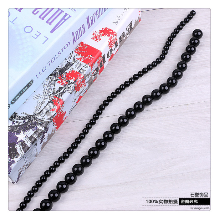 Black K9 imitation black agate beads semi-finished beads diy bracelet accessories accessories Black K9 imitation black agate beads semi-finished beads diy bracelet accessories accessories