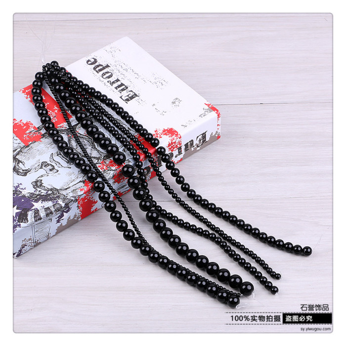 Black K9 imitation black agate beads semi-finished beads diy bracelet accessories accessories Black K9 imitation black agate beads semi-finished beads diy bracelet accessories accessories