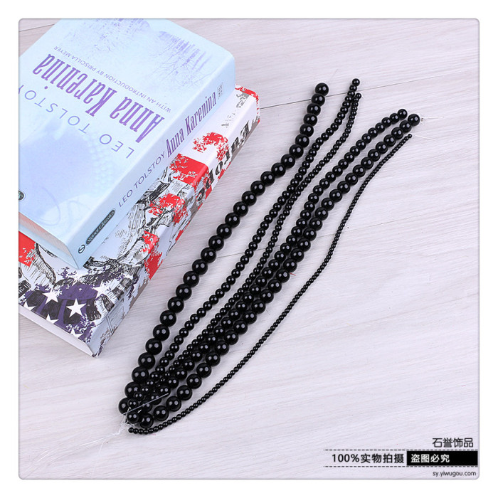 Black K9 imitation black agate beads semi-finished beads diy bracelet accessories accessories Black K9 imitation black agate beads semi-finished beads diy bracelet accessories accessories