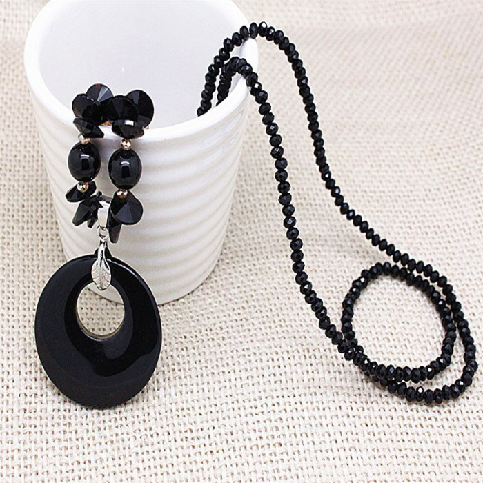 fashion natural red and black agate stones long necklaces for women trendy party jewelry accessories fashion natural red and black agate stones long necklaces for women trendy party jewelry accessories