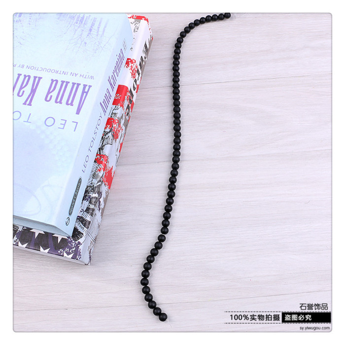 Black K9 grinding sand imitation natural black agate beads diy handicraft accessories