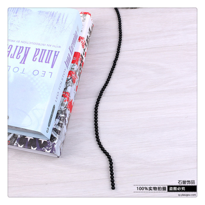 Black K9 grinding sand imitation natural black agate beads diy handicraft accessories
