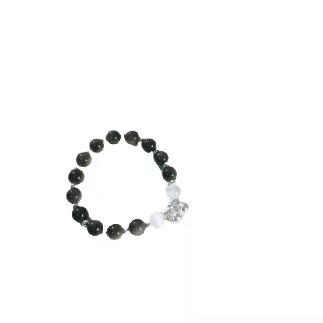 New Internet Celebrity Opal Bell Red Agate Bracelet Black Agate Bracelet One Step Moonstone Fresh Bracelet