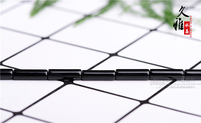 Jiuya Crystal Natural Black Agate Pillar Bamboo Joint DIY Ornament Accessories Long Tube Factory Direct Sales Jiuya Crystal Natural Black Agate Pillar Bamboo Joint DIY Ornament Accessories Long Tube Factory Direct Sales