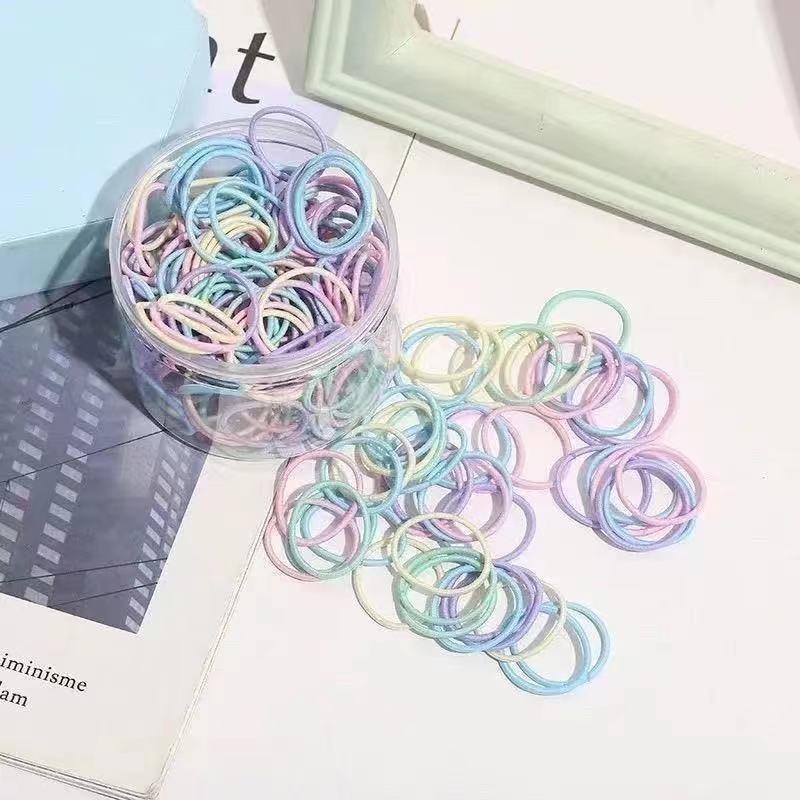 Hand-Woven Small Rubber Band Ins Xiaohongshu Color Hair Ring DIY Bracelet Magnetic Couple Bracelet Head Rope Hair Accessories