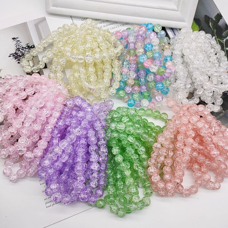 10cm Multi-Color Crushed Stone Crystal Bracelet Jewelry Bracelet Women&#039;s Collapse Accessories 2 Yuan Shop Ornament Wholesale