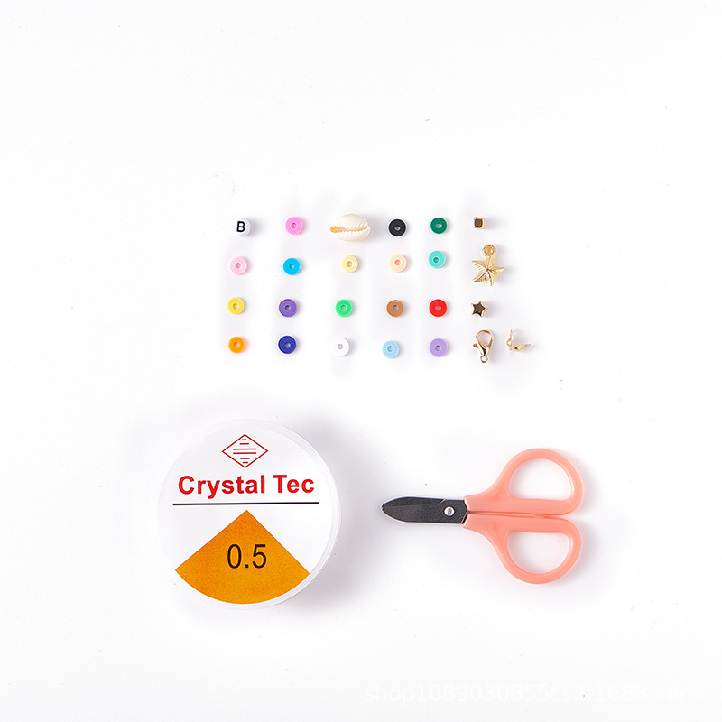 Cross-Border New Product 6mm Polymer Clay Sequin 24 Grid Boxed Color Wafer Bohemian Style Ornament Bracelet DIY Accessories