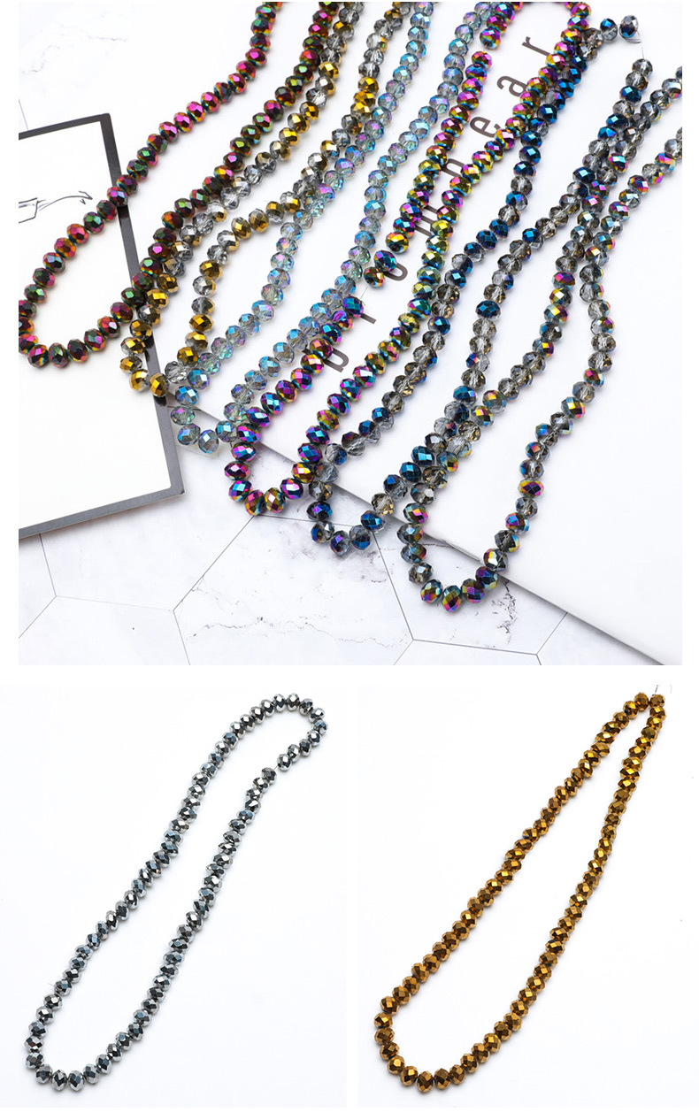 Supply New Exquisite Multi-Color 6M Crystal Flat Beads Wheel Beads Jewelry Accessories Crystal Glass Bracelet Beads String