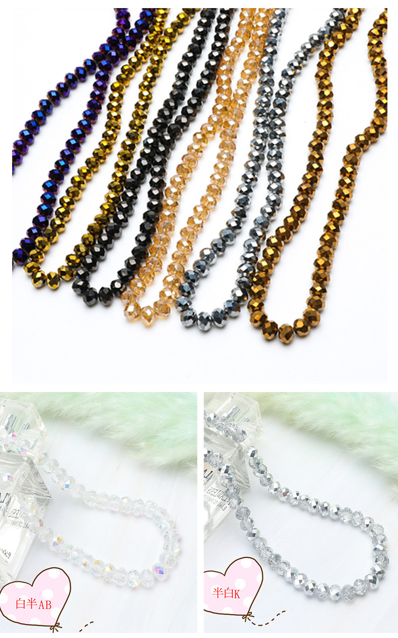Supply New Exquisite Multi-Color 6M Crystal Flat Beads Wheel Beads Jewelry Accessories Crystal Glass Bracelet Beads String