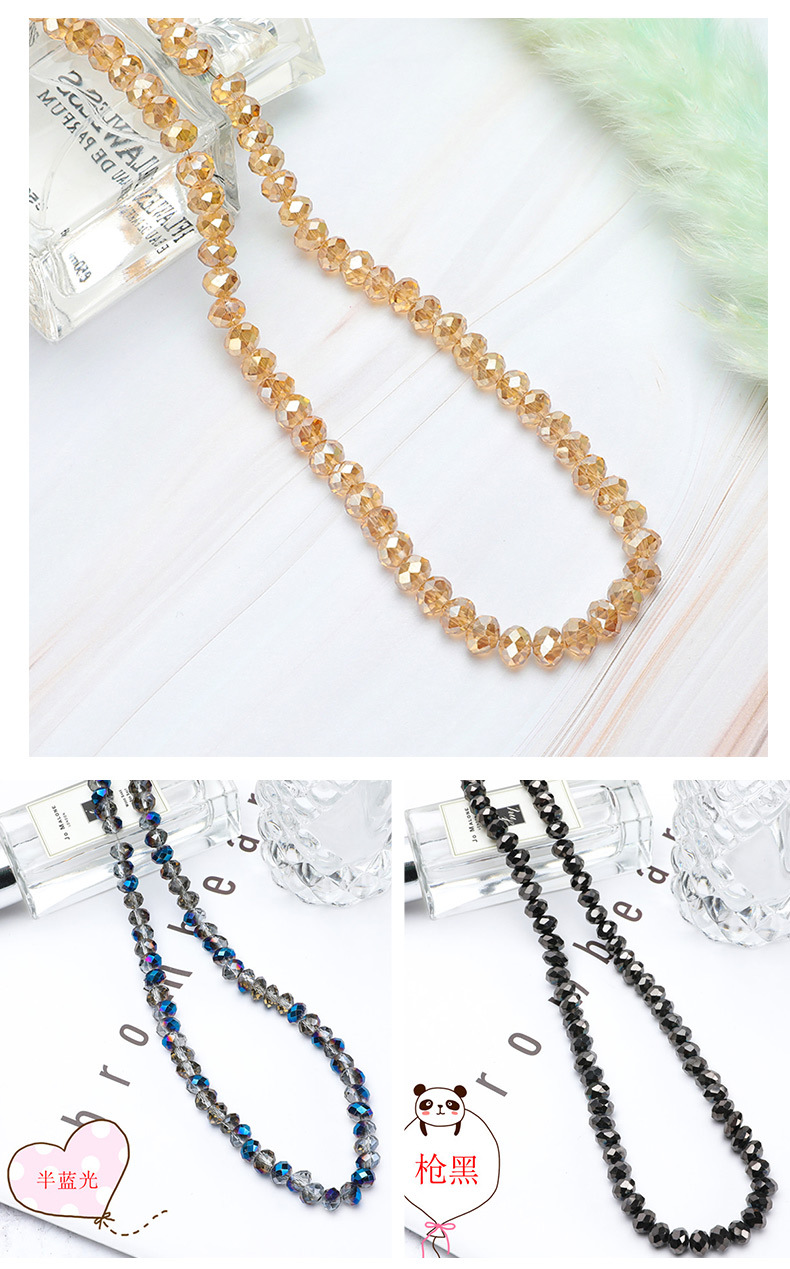 Supply New Exquisite Multi-Color 6M Crystal Flat Beads Wheel Beads Jewelry Accessories Crystal Glass Bracelet Beads String