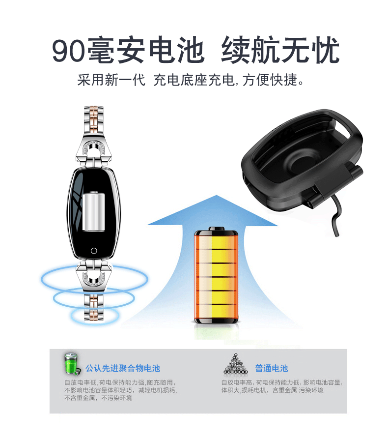 H8 Fashion Smart Bracelet HD Color Screen Weather Forecast Dynamic UI Heart Rate Blood Pressure Health Detection Female Bracelet H8 Fashion Smart Bracelet HD Color Screen Weather Forecast Dynamic UI Heart Rate Blood Pressure Health Detection Female Bracelet