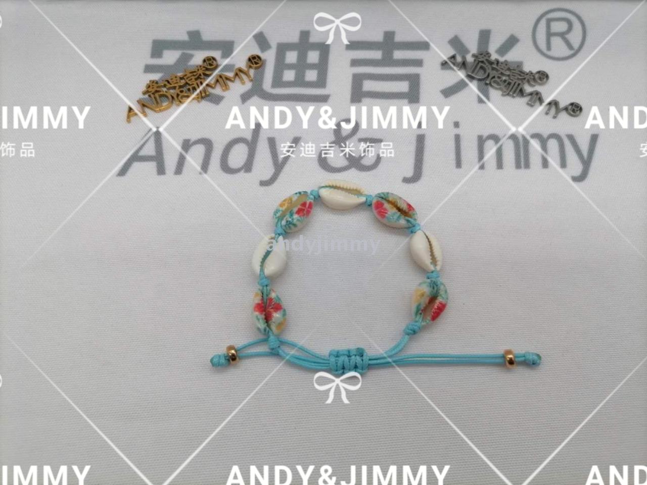 Beach Travel Souvenir, 2020 Best-Selling, Color Printing + Natural Conch Woven Bracelet, Factory Direct Sales