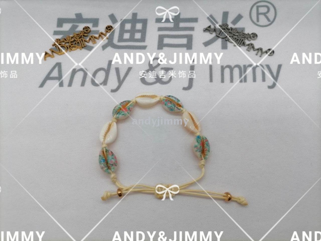 Beach Travel Souvenir, 2020 Best-Selling, Color Printing + Natural Conch Woven Bracelet, Factory Direct Sales