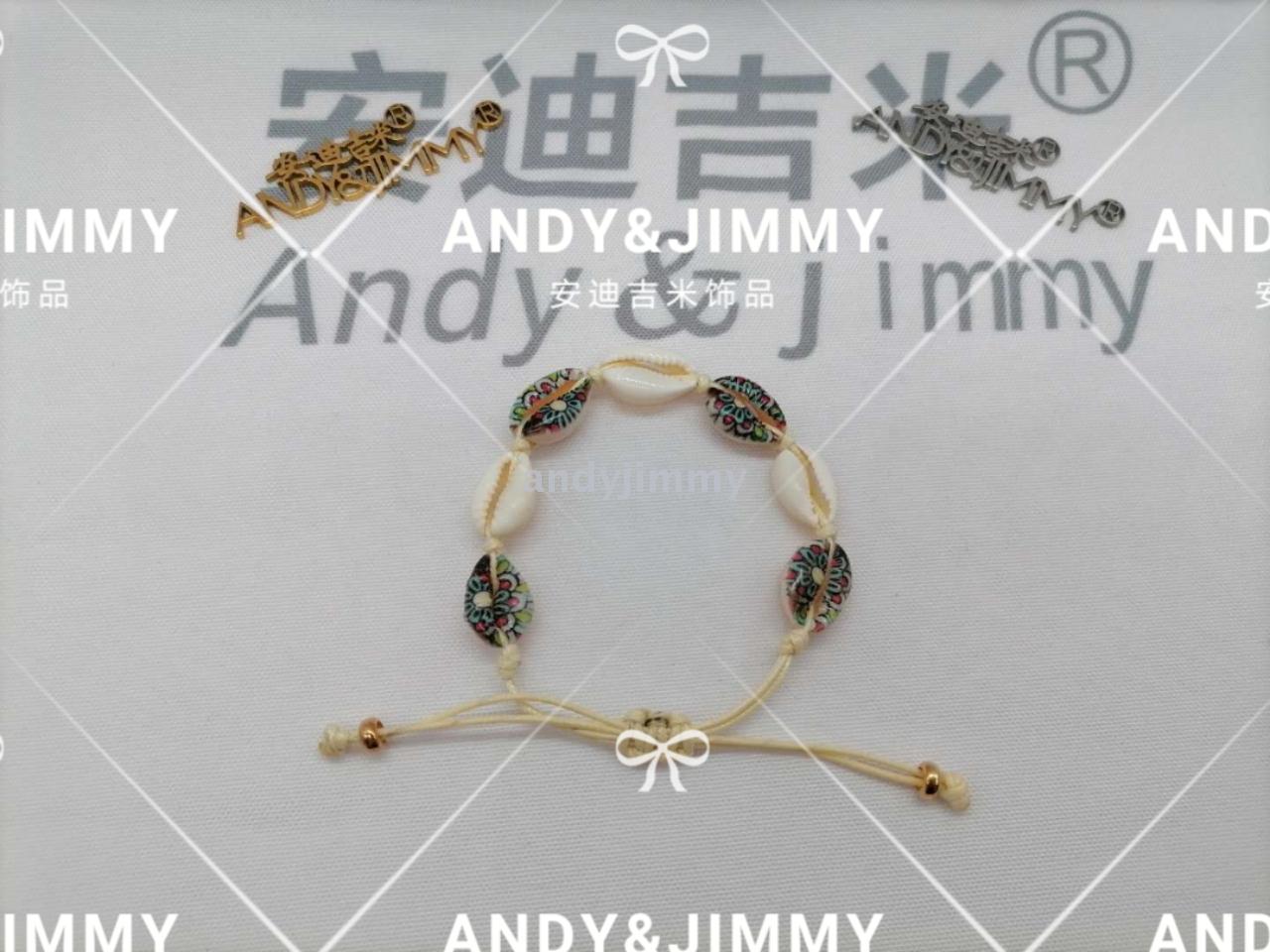 Beach Travel Souvenir, 2020 Best-Selling, Color Printing + Natural Conch Woven Bracelet, Factory Direct Sales