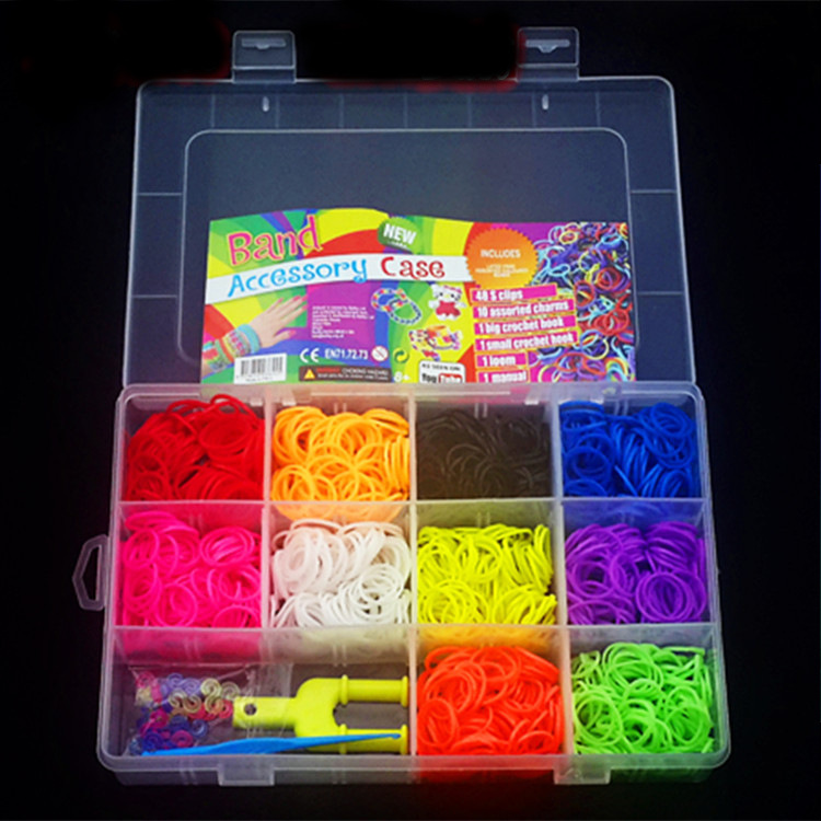 New Rainbow Hand Knitting Machine DIY Color Rubber Band Educational Children's Toys Woven Bracelet Box Suit New Rainbow Hand Knitting Machine DIY Color Rubber Band Educational Children's Toys Woven Bracelet Box Suit