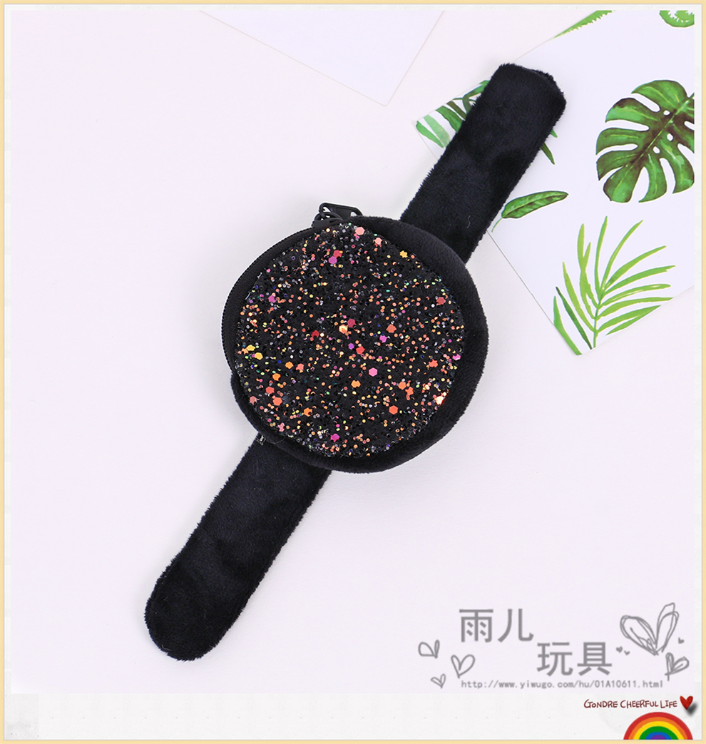 Factory Direct Sales Sequin Coin Purse Ring Pop Fashion Children Adult Wrist Strap Coin Purse Color Bracelet Gift
