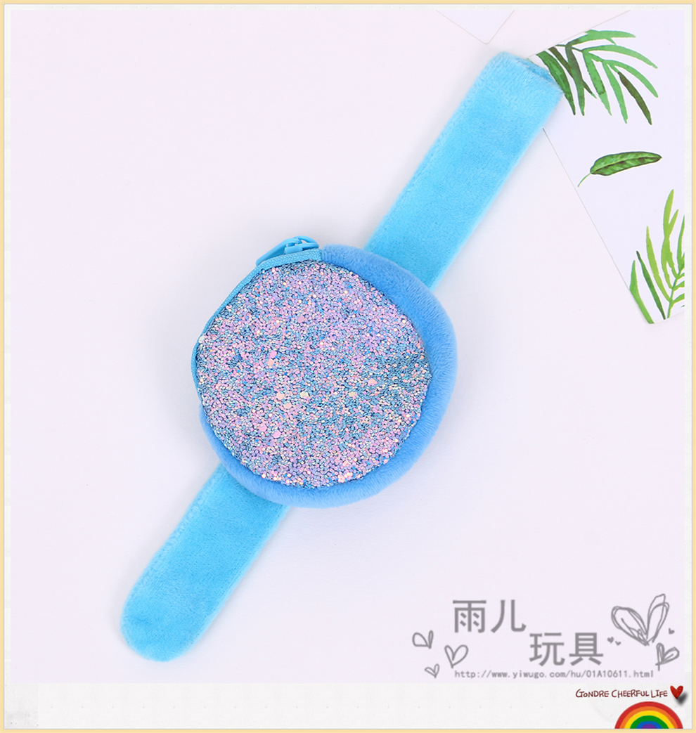 Factory Direct Sales Sequin Coin Purse Ring Pop Fashion Children Adult Wrist Strap Coin Purse Color Bracelet Gift