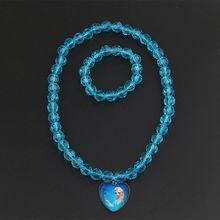 Online Best-Selling Product Jelly Color Bow Necklace Bracelet Two-Piece Fashion Creative Children Accessories Wholesale