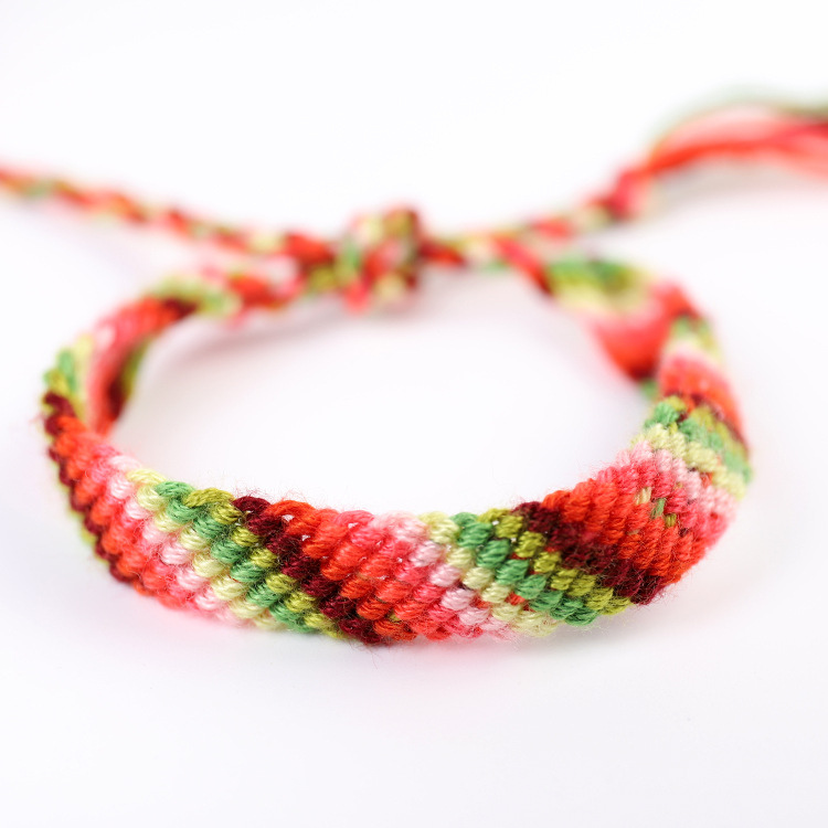 New recommendation diy bracelet woven cotton rope gradual change color series 7 optional cross stitch polyester cotton thread