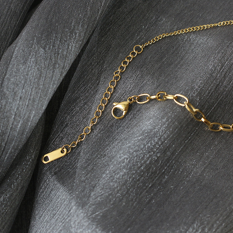 Micro-Inlaid Lock Head Small Little Flower Chain Bracelet Simple New Titanium Steel Plated 18K Gold Color Protection One Piece Dropshipping