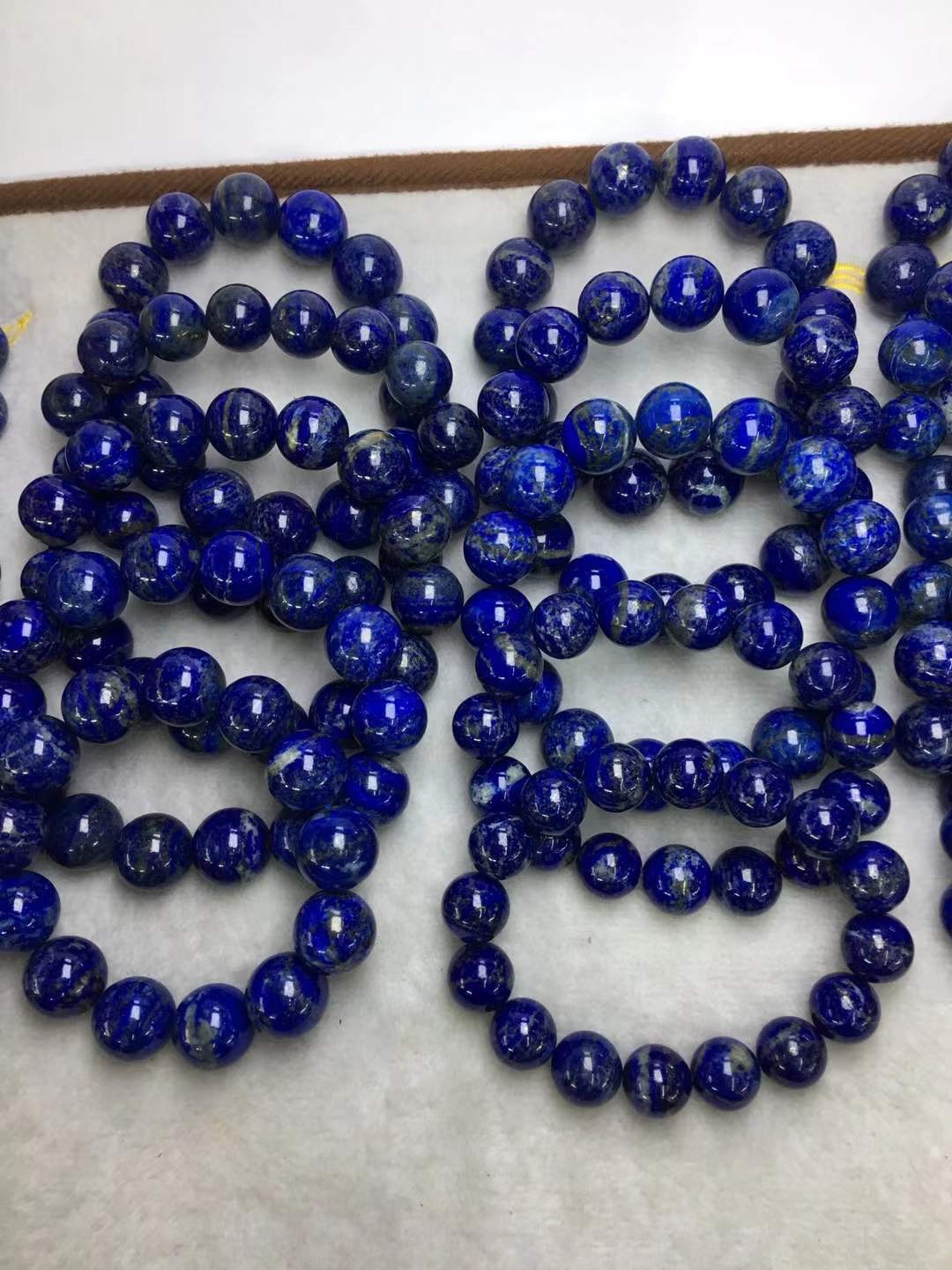 Natural Afghanistan Lapis Lazuli Big Bracelet Wholesale Shiny with White Ribbon Gold Cost-Effective Live Broadcast Supply Manufacturers