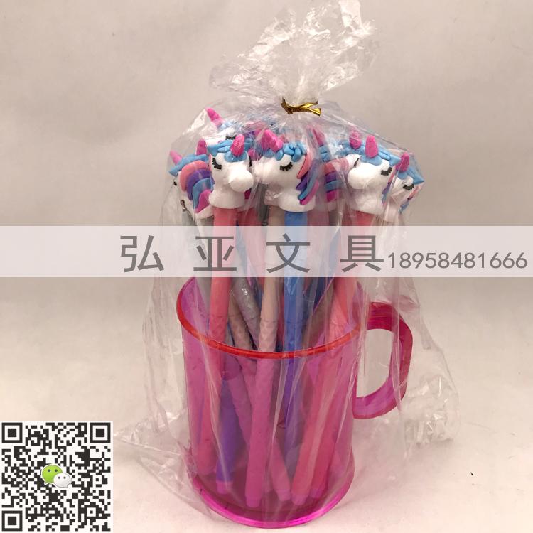 Cup - sized ball pen unicorn cartoon shape ball pen creative stationery gifts giant good writing in oil pen