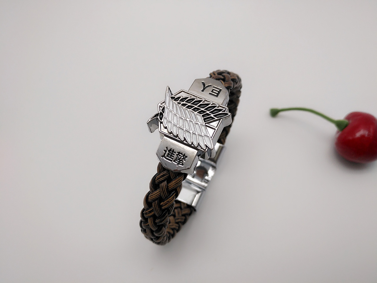 D026 Anime Peripheral Attack Giant Leather Bracelet European And American Personalized Punk Exaggerated Bracelet D026 Anime Peripheral Attack Giant Leather Bracelet European And American Personalized Punk Exaggerated Bracelet