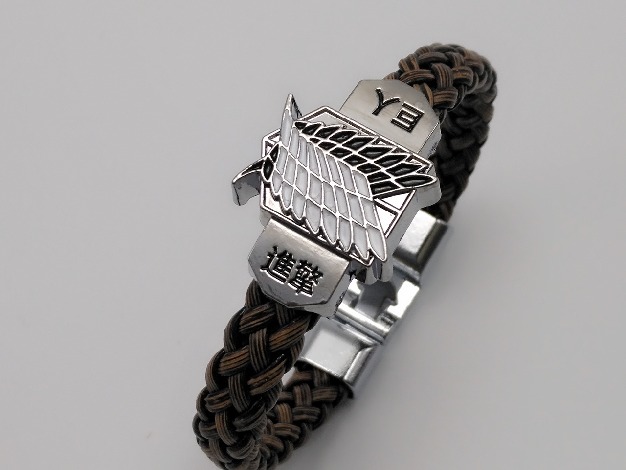 D026 Anime Peripheral Attack Giant Leather Bracelet European And American Personalized Punk Exaggerated Bracelet D026 Anime Peripheral Attack Giant Leather Bracelet European And American Personalized Punk Exaggerated Bracelet