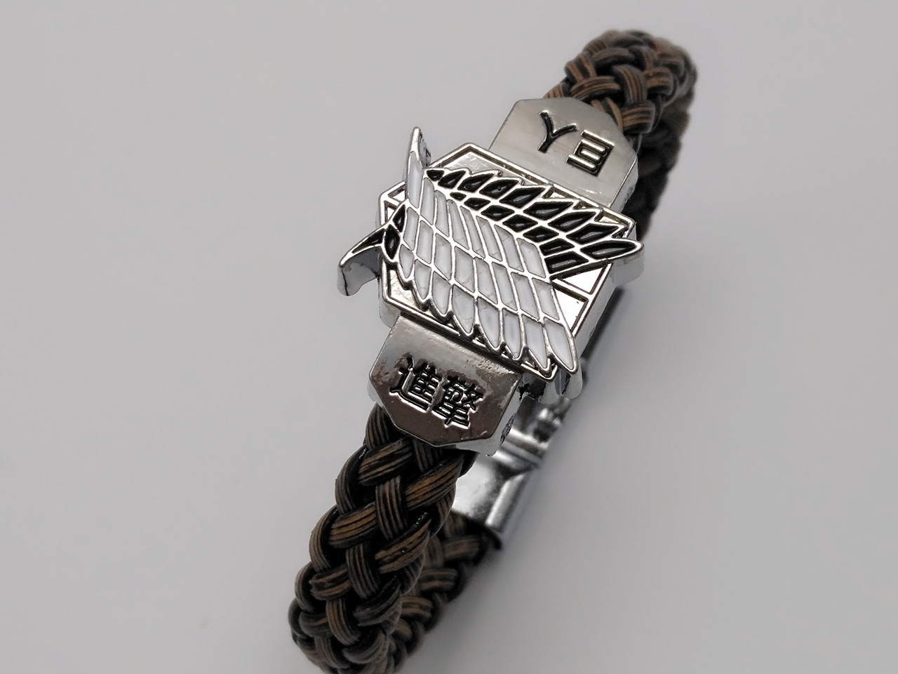 D026 Anime Peripheral Attack Giant Leather Bracelet European And American Personalized Punk Exaggerated Bracelet D026 Anime Peripheral Attack Giant Leather Bracelet European And American Personalized Punk Exaggerated Bracelet