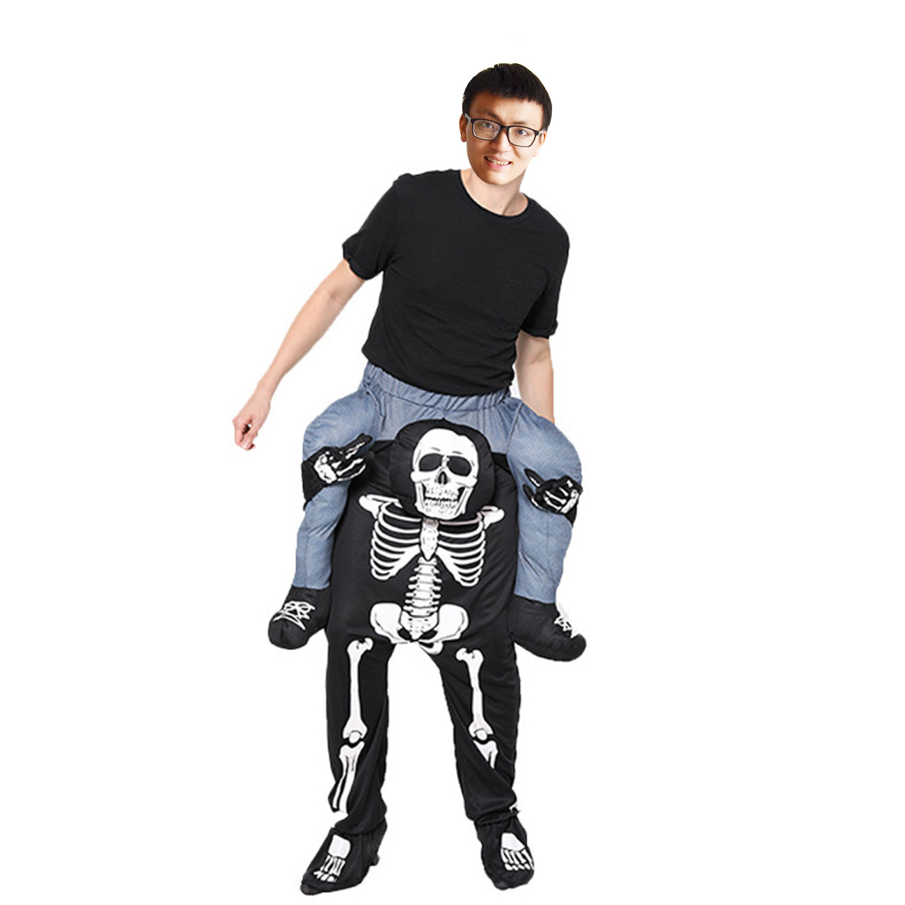 Halloween devil prosthetic legs pants Skeleton Ghost giant Pumpkin pantaloon