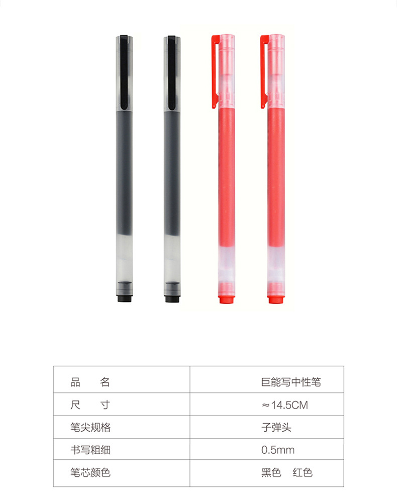 0.5mm black red giant can write neutral pen office stationery school supplies water-based signature pen carbon pen 0.5mm black red giant can write neutral pen office stationery school supplies water-based signature pen carbon pen