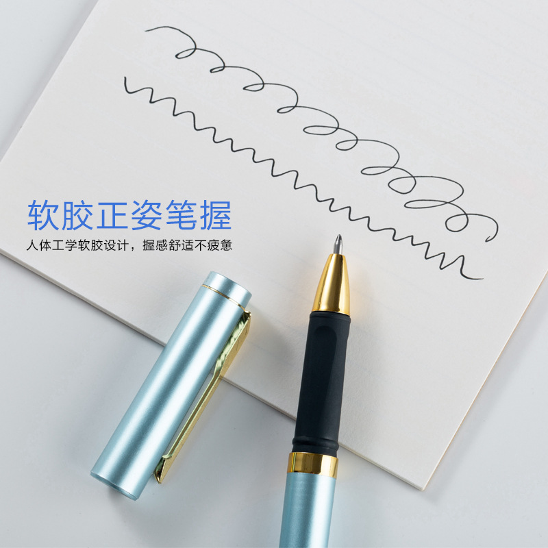 Gel Pen Custom Logo Giant Writing High-End Faux-Metallic 0.7 Signature Pen Advertising Marker Gift Ball Pen