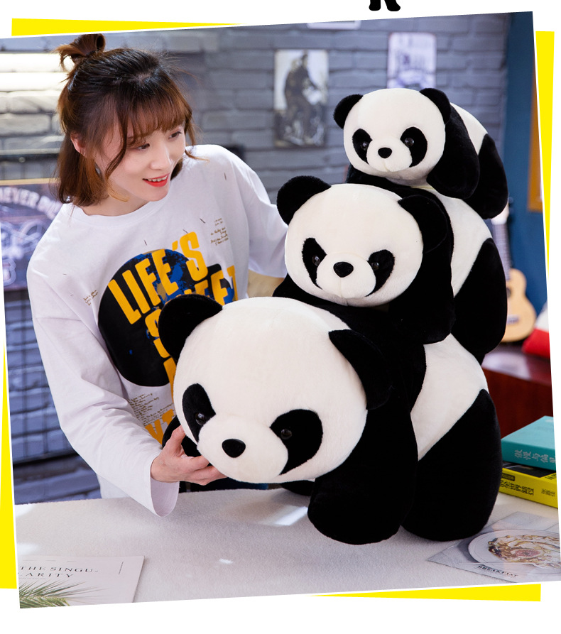 Simulation Giant Panda Doll Stuffed Doll Factory Wholesale Cute Animal Doll Custom Logo