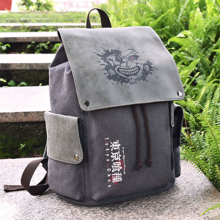 Cross-Border Hot Selling Anime BackPack Attack Giant One Piece Naruto Peripheral Student Casual Canvas Schoolbag
