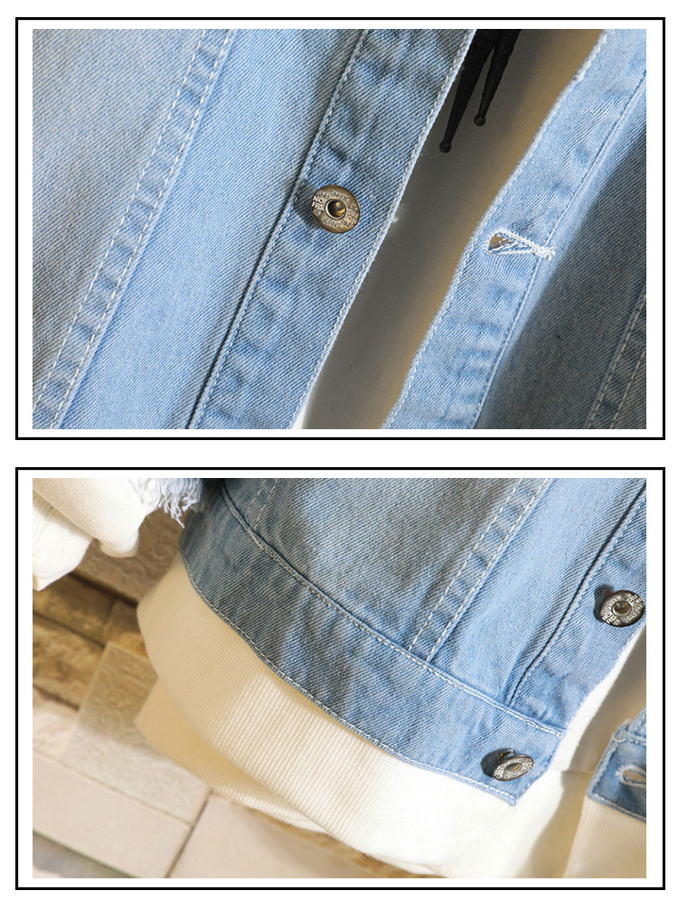 Attacking Giant Alan Sanli Heichou Investigation Corps Guilty Crown Men and Women Casual Loose Jeans Coat Autumn