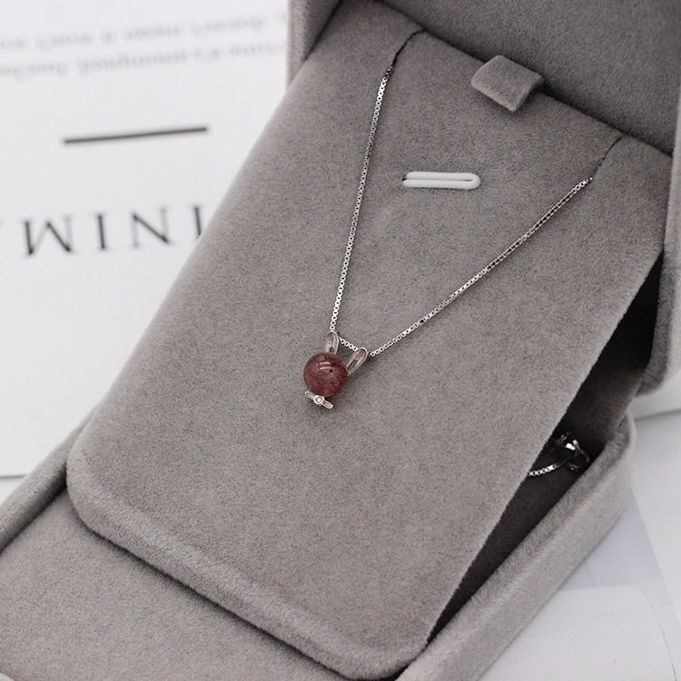 S925 pure silver plated platinum use garnet goldfish necklace simple and stylish valentine &#039;s day gift popular in Chesapeake and Japan