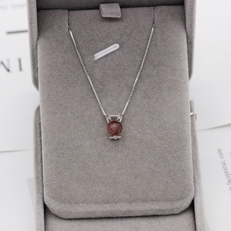 S925 pure silver plated platinum use garnet goldfish necklace simple and stylish valentine 's day gift popular in Chesapeake and Japan S925 pure silver plated platinum use garnet goldfish necklace simple and stylish valentine 's day gift popular in Chesapeake and Japan