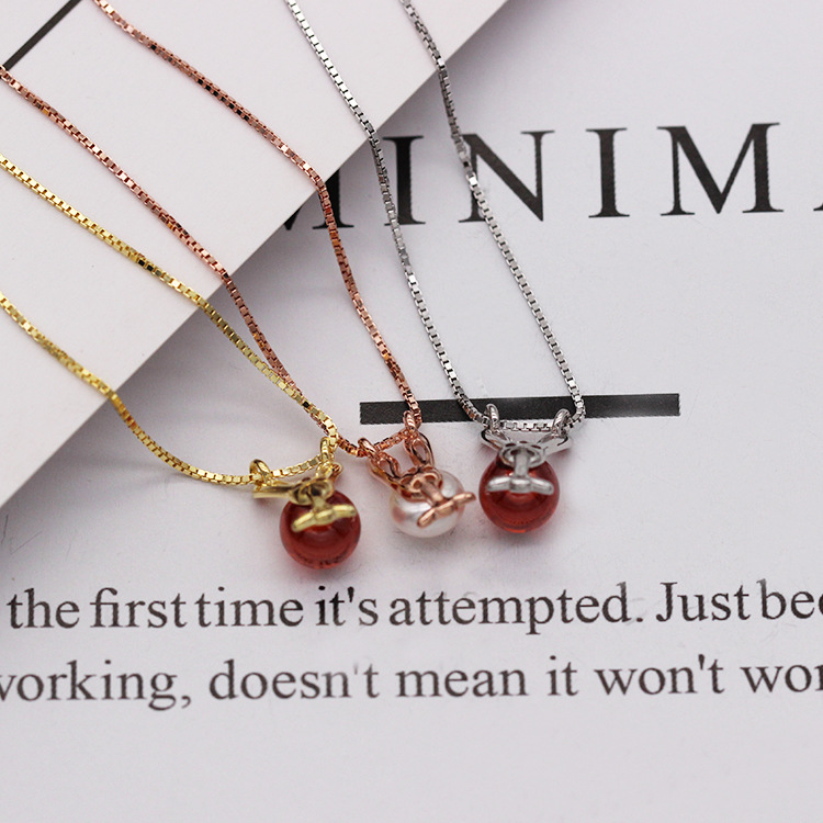 S925 pure silver plated platinum use garnet goldfish necklace simple and stylish valentine 's day gift popular in Chesapeake and Japan S925 pure silver plated platinum use garnet goldfish necklace simple and stylish valentine 's day gift popular in Chesapeake and Japan
