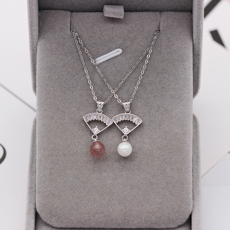 S925 pure silver plated platinum use garnet goldfish necklace simple and stylish valentine &#039;s day gift popular in Chesapeake and Japan