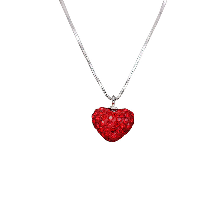 S925 pure silver plated platinum use garnet goldfish necklace simple and stylish valentine &#039;s day gift popular in Chesapeake and Japan