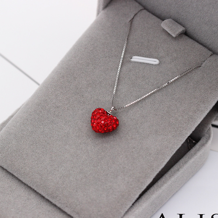 S925 pure silver plated platinum use garnet goldfish necklace simple and stylish valentine 's day gift popular in Chesapeake and Japan