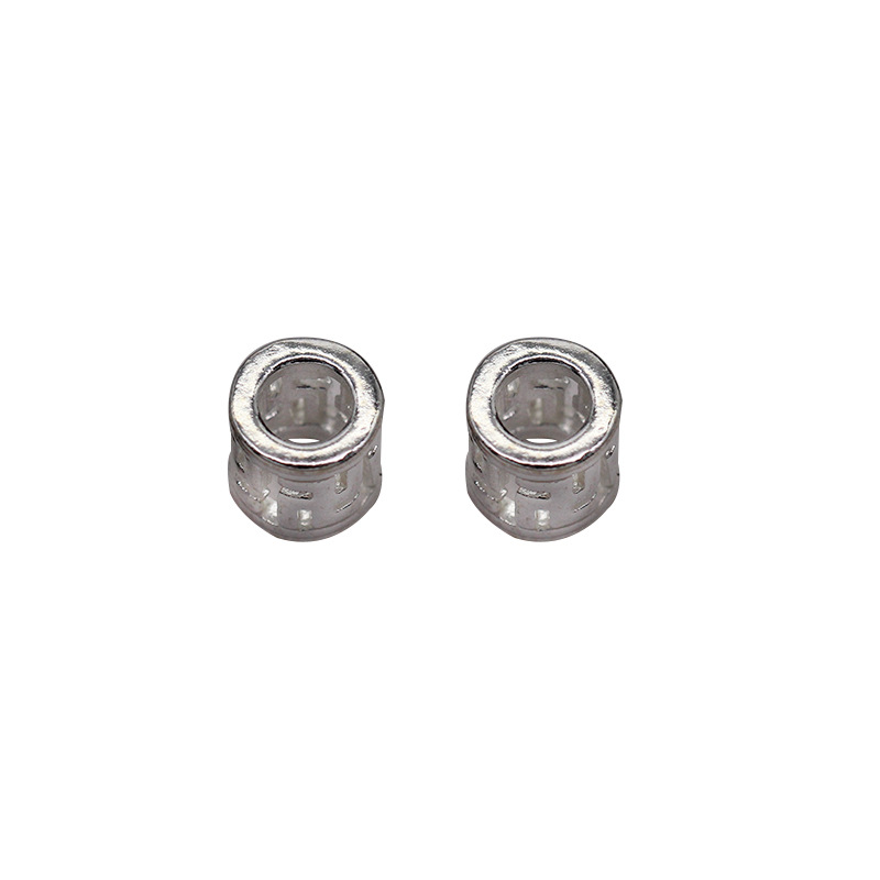 S925 pure silver wan zi bead Thai silver accessories wholesale DIY bracelet garnet bead protection wan zi bead
