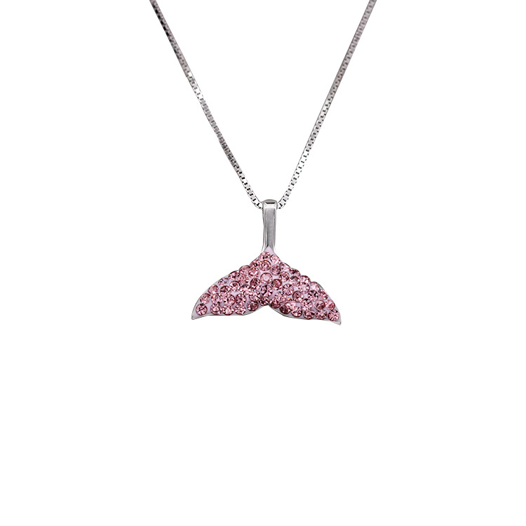 S925 pure silver plated platinum use garnet goldfish necklace simple and stylish valentine &#039;s day gift popular in Chesapeake and Japan