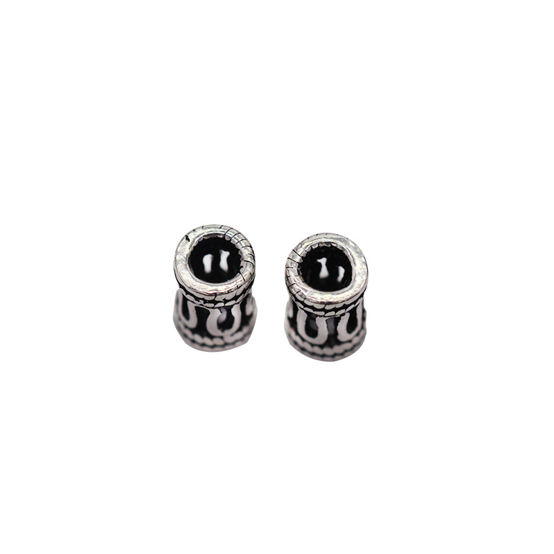 Geometric Regulation S925 Sterling Silver Accessories wholesale DIY bracelet Garnet Beaded Partition Hollowed out Beads - Out Beads Geometric Regulation S925 Sterling Silver Accessories wholesale DIY bracelet Garnet Beaded Partition Hollowed out Beads - Out Beads