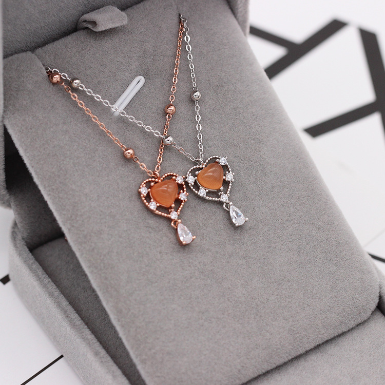S925 pure silver plated platinum use garnet goldfish necklace simple and stylish valentine 's day gift popular in Chesapeake and Japan S925 pure silver plated platinum use garnet goldfish necklace simple and stylish valentine 's day gift popular in Chesapeake and Japan