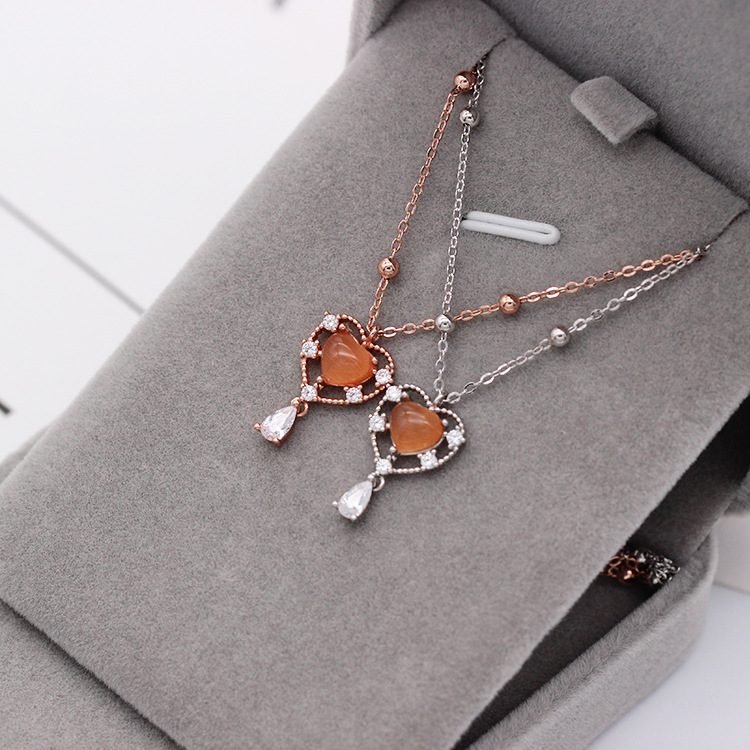 S925 pure silver plated platinum use garnet goldfish necklace simple and stylish valentine 's day gift popular in Chesapeake and Japan S925 pure silver plated platinum use garnet goldfish necklace simple and stylish valentine 's day gift popular in Chesapeake and Japan