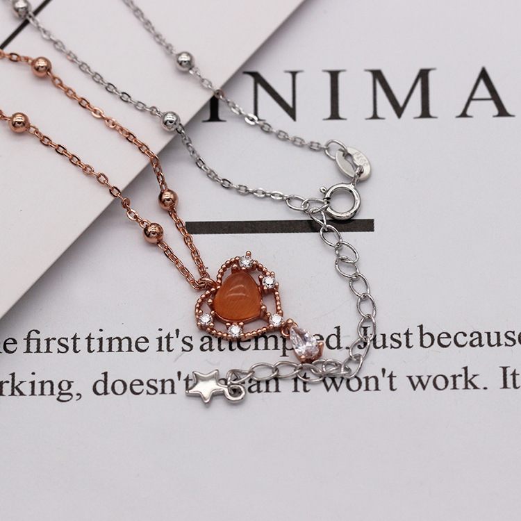 S925 pure silver plated platinum use garnet goldfish necklace simple and stylish valentine 's day gift popular in Chesapeake and Japan S925 pure silver plated platinum use garnet goldfish necklace simple and stylish valentine 's day gift popular in Chesapeake and Japan
